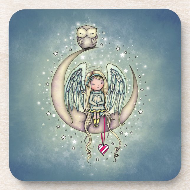 Posavasos Twinkle Little Angel and Owl Illustrated Art (Frente)