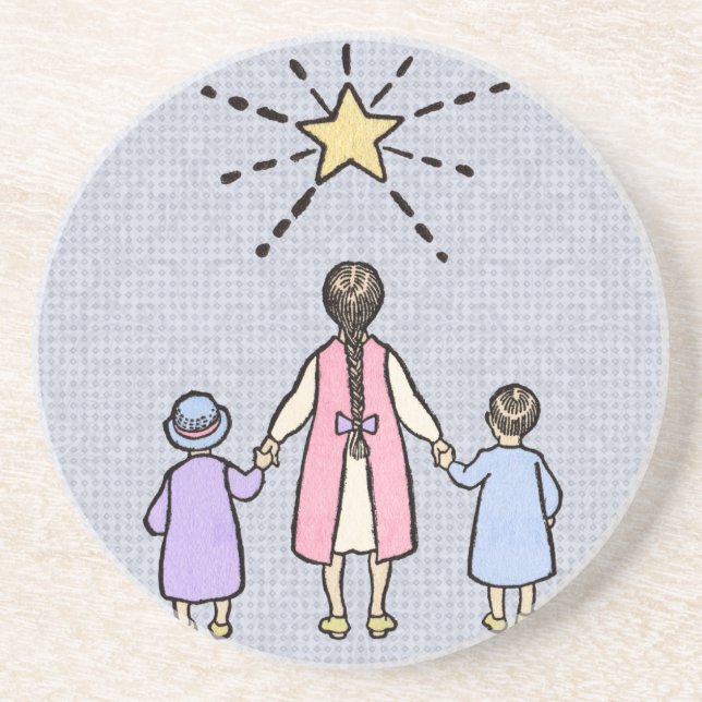 Posavasos Twinkle Twinkle Little Star Vintage Nursery Rhyme (Frente)