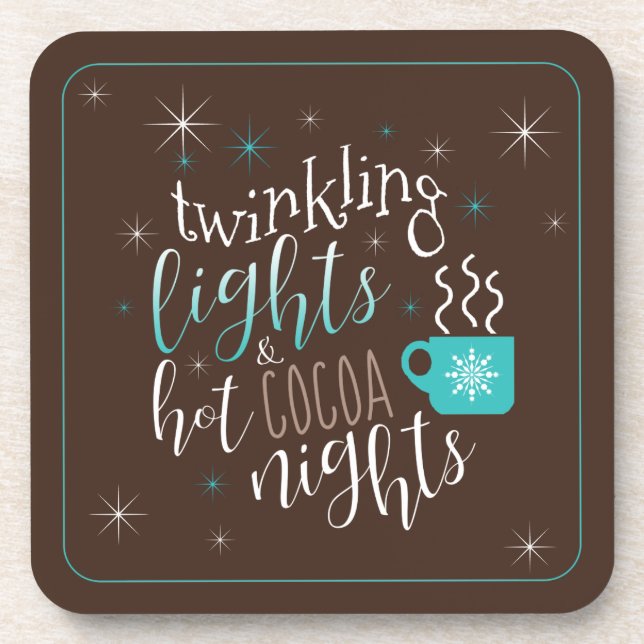 Posavasos Twinkling Lights Hot Cocoa Nights ID593 (Frente)