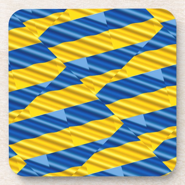 Posavasos Ucrania azul y amarilla inspiró la guerra de paz c (Frente)