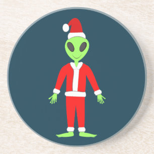 Posavasos UFO Ho Ho Padre Navidad alienígena