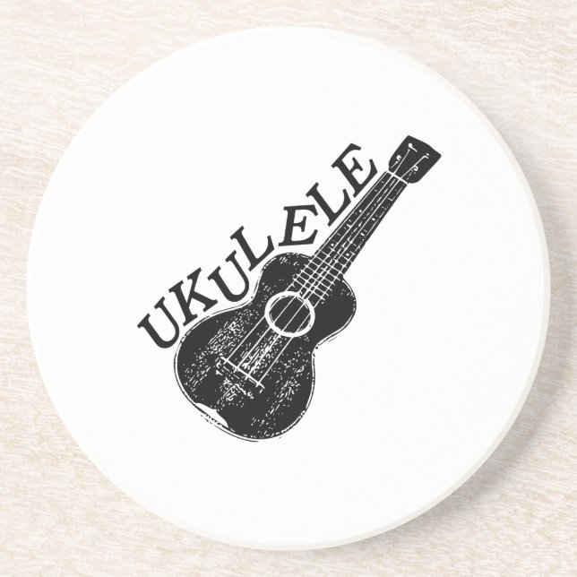 Posavasos Ukulele Mensajes De Texto E Imagen (Frente)