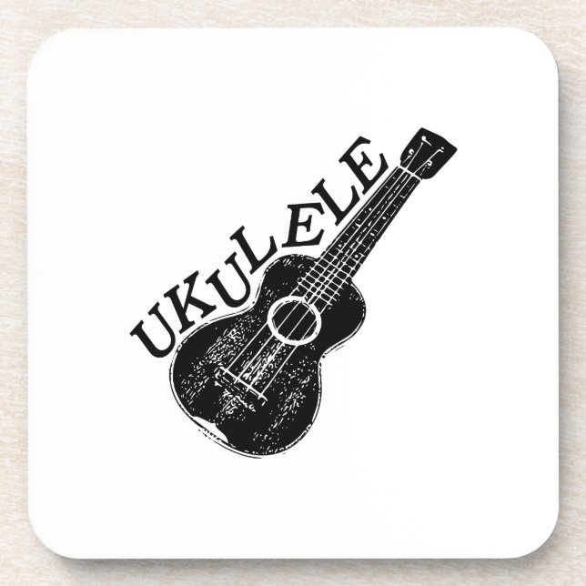 Posavasos Ukulele Mensajes De Texto E Imagen (Frente)