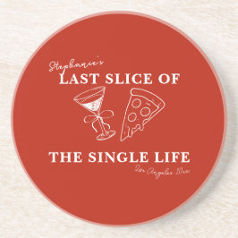 Posavasos Última pieza roja de la soltera de la vida