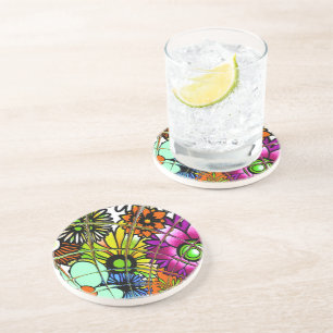 Posavasos Último arte de diseño de patrones florales asombro