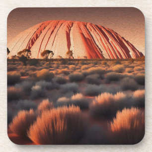 Posavasos Uluru "Ayers Rock" Australia Petróleo pintura,