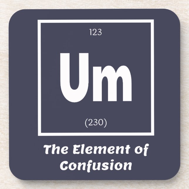 Posavasos Um Elemento de la confusión química (Frente)