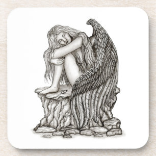 Posavasos Un ángel dormido en la piedra
