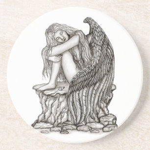 Posavasos Un ángel dormido en la piedra