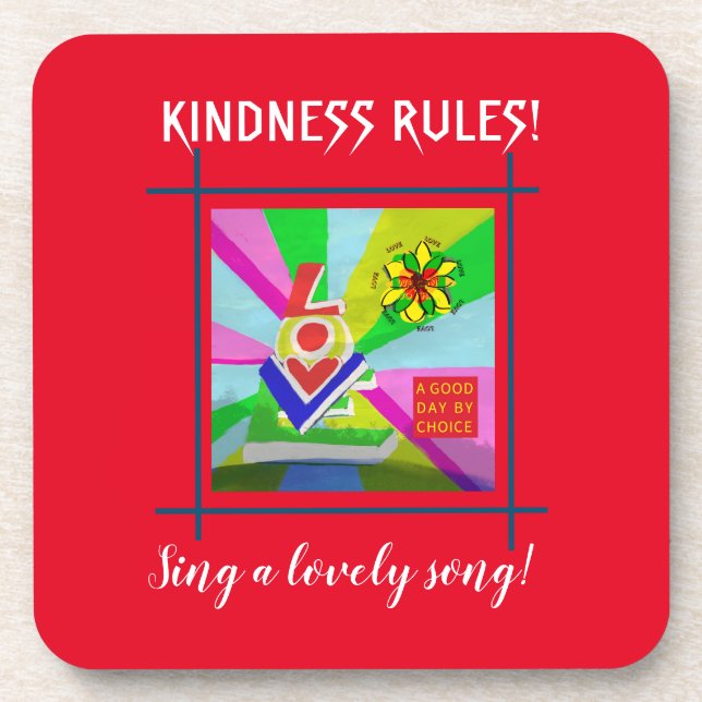 Posavasos Un buen día por elección: el regalo de cumpleaños  (Frente)