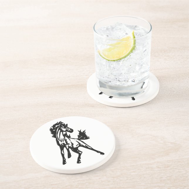 Posavasos Un caballo saltando con brío (Lado)