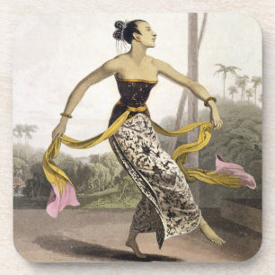 Posavasos Un chica de Ronggeng o de baile, platea 21 del