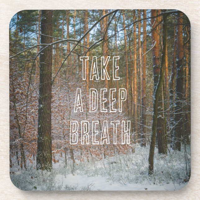 Posavasos Un día de invierno soleado en el pinar (Frente)