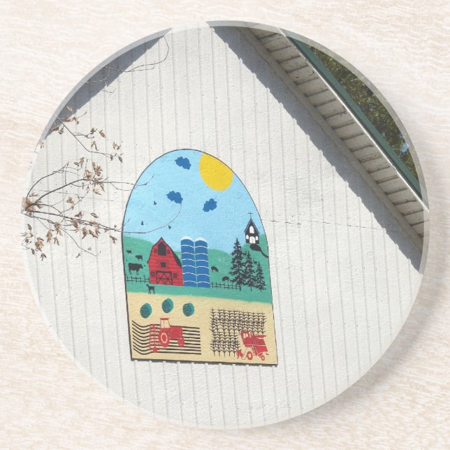Posavasos Un divertido barn quilt (Frente)