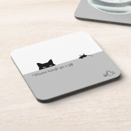Posavasos Un gato furtivo te trajo un regalo