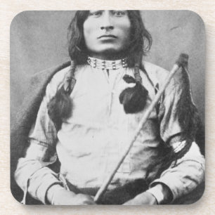 Posavasos Un guerrero de Bull, 1882 (foto de b/w)