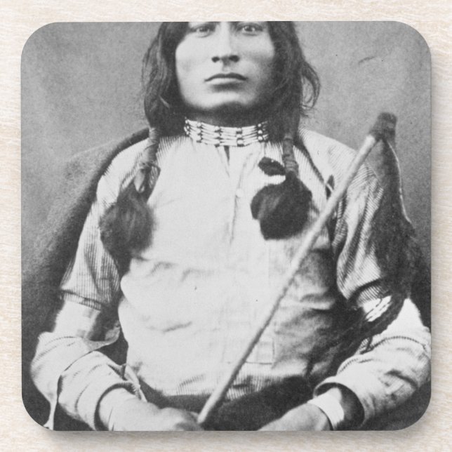 Posavasos Un guerrero de Bull, 1882 (foto de b/w) (Frente)