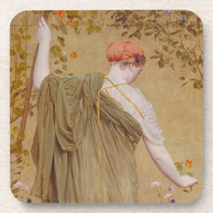Posavasos Un jardín de Albert Joseph Moore, retrato vintage