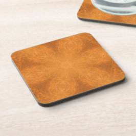 Posavasos Un Kaleidoscopio de una estrella Naranja quemada