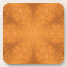 Posavasos Un Kaleidoscopio de una estrella Naranja quemada