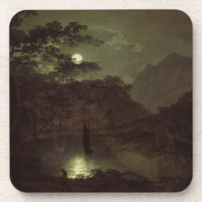 Posavasos Un lago por el claro de luna, c.1780-82 (aceite en (Frente)