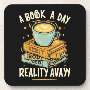 Posavasos Un libro al día mantiene la realidad alejada