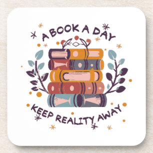 Posavasos Un libro al día mantiene la realidad alejada