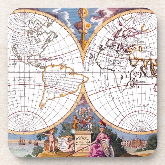Posavasos Un Nuevo Mapa Del Terraqueoso Conjunto De Monaster (Frente)