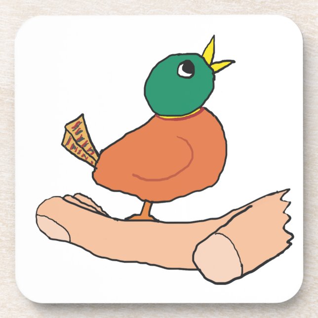 Posavasos Un pájaro en la mano vale dos en el Bush (Frente)