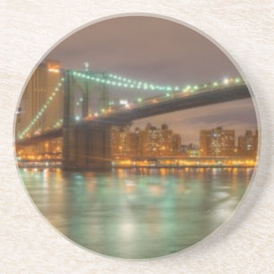 Posavasos Un panorama del horizonte de New York City