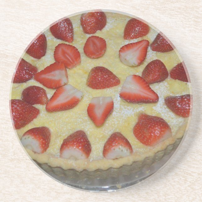 Posavasos Un pastel de fresa (Frente)