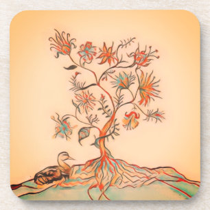 Posavasos Un pato y un árbol