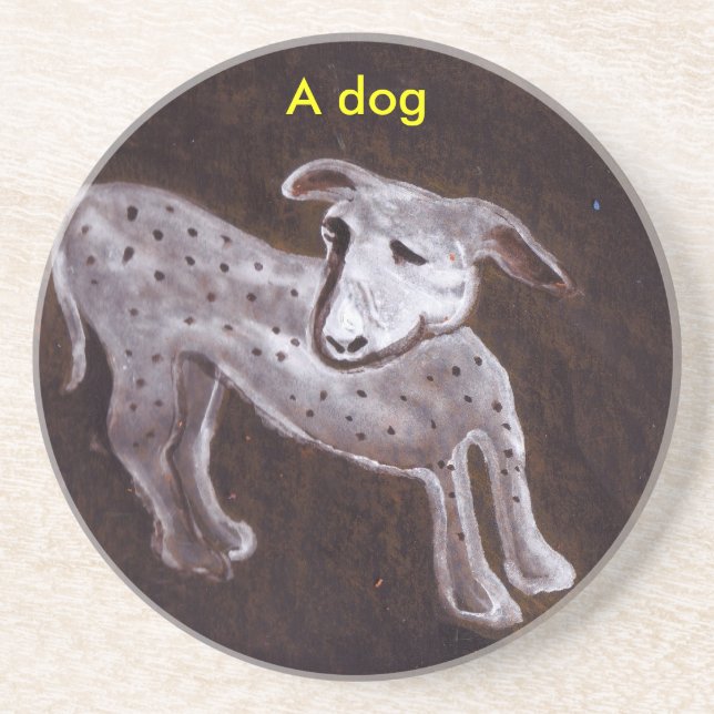 Posavasos Un perro, práctico de costa (Frente)