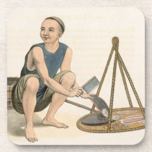 Posavasos Un pescadero, platea 39 'de los trajes de China