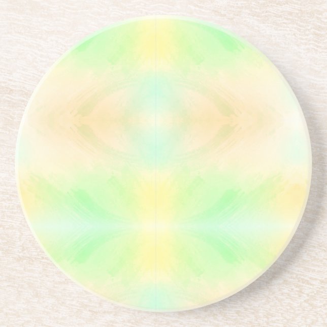 Posavasos Un plato circular con un gradiente pastel suave (Frente)