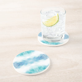 Posavasos Un plato redondo con un diseño de acuarela