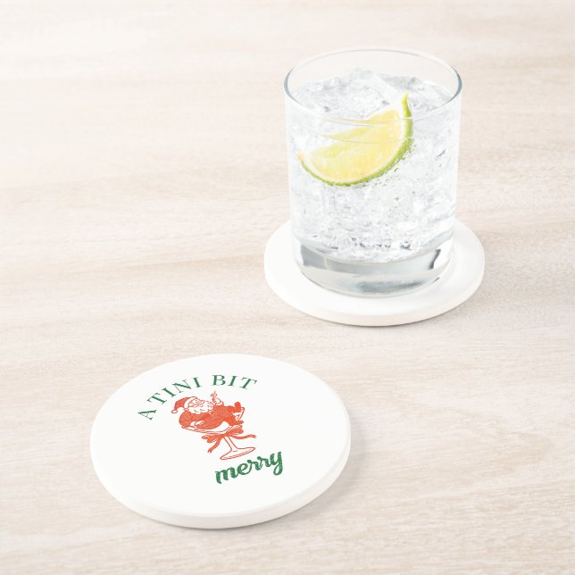 Posavasos Un Poco Alegre Navidad Santa Claus (Lado)