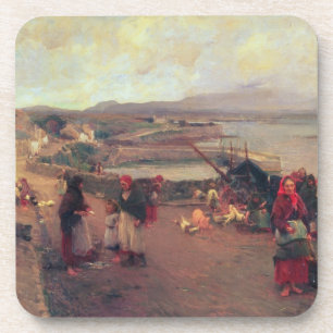 Posavasos Un pueblo de Connemara - la manera al puerto, 1898
