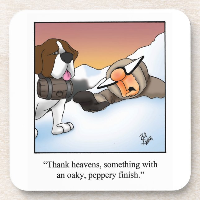 Posavasos Un regalo de la montaña rusa del humor del vino (Frente)