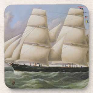 Posavasos Un Schooner de dos palos de Dover (aceite en lona)