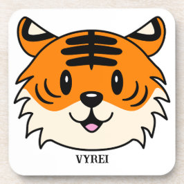 Posavasos Un tigre Personalizado sonriente y agudo