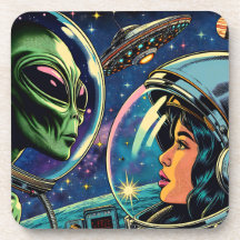 Una astronauta se encuentra con un extranjero extr