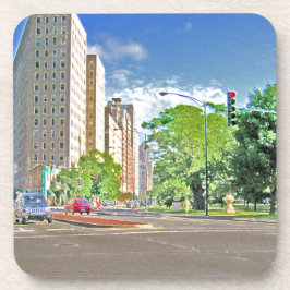 Posavasos Una bulliciosa tarde de Chicago