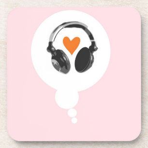 Posavasos Una burbuja del pensamiento con un corazón y