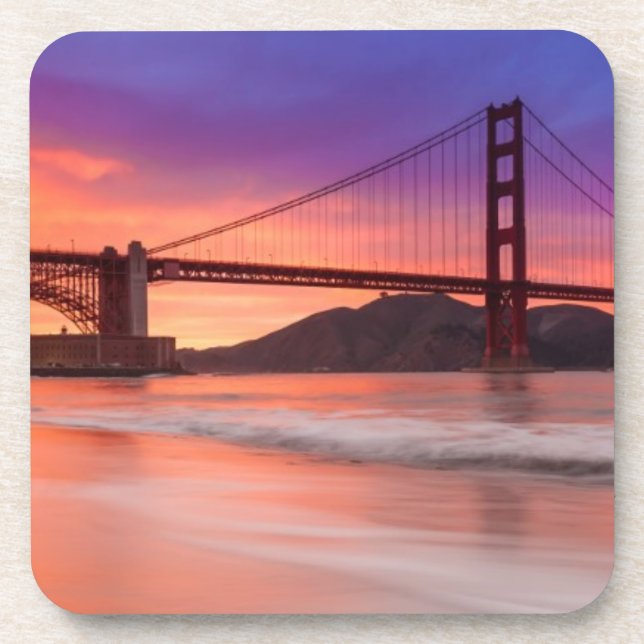 Posavasos Una captura de puente Golden Gate de San Francisco (Frente)