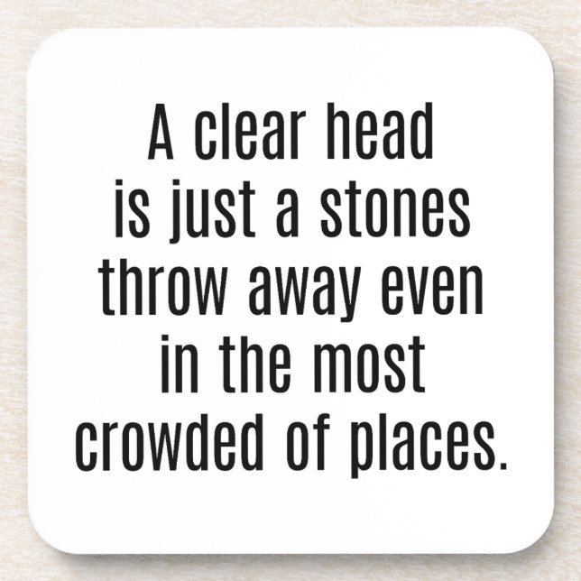 Posavasos Una escoria de plástico dura de cabeza clara (Frente)