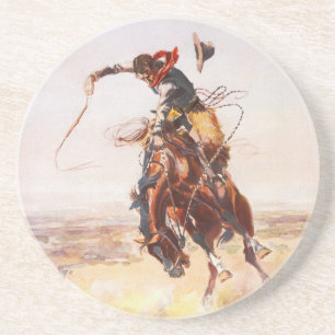 Posavasos Una mala broma de Charles Marion Russell en 1904