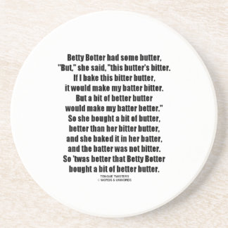 Posavasos Una mejor mantequilla de Betty Botter (tornado de