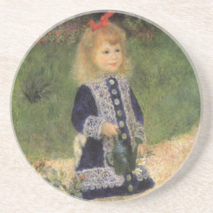 Posavasos Una niña con regadera de Pierre Renoir
