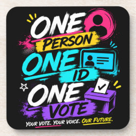 Posavasos Una Persona, Una ID, Un Voto